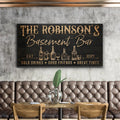 Personalized Basement Bar Sign III by Tailored Canvases