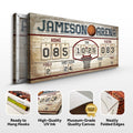 Personalized Basketball Scoreboard Sign by Tailored Canvases