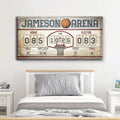 Personalized Basketball Scoreboard Sign by Tailored Canvases