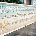 Personalized Beach House Coastal Sign by Tailored Canvases