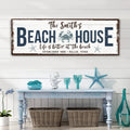 Personalized Beach House Sign by Tailored Canvases