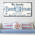 Personalized Beach House Sign IV by Tailored Canvases
