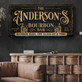 Personalized Bourbon Bar Sign III by Tailored Canvases