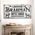 Personalized Brahman Cattle Sign by Tailored Canvases