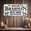 Personalized Brahman Cattle Sign by Tailored Canvases