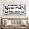 Personalized Brahman Cattle Sign by Tailored Canvases