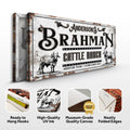 Personalized Brahman Cattle Sign by Tailored Canvases