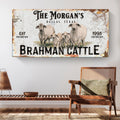 Personalized Brahman Cattle Sign II by Tailored Canvases