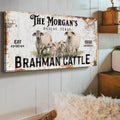 Personalized Brahman Cattle Sign II by Tailored Canvases