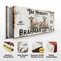 Personalized Brahman Cattle Sign II by Tailored Canvases