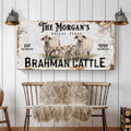 Personalized Brahman Cattle Sign II by Tailored Canvases