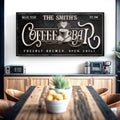 Personalized Coffee Bar Sign by Tailored Canvases