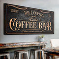 Personalized Coffee Bar Sign V by Tailored Canvases