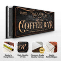 Personalized Coffee Bar Sign V by Tailored Canvases