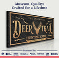 Personalized Deer Trail Hunting Camp Sign by Tailored Canvases