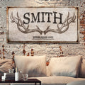 Personalized Family Antler Sign V by Tailored Canvases