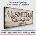 Personalized Family Antler Sign V by Tailored Canvases