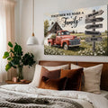 Personalized Family Farmhouse Old Truck Wall Art by Tailored Canvases