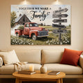 Personalized Family Farmhouse Old Truck Wall Art by Tailored Canvases
