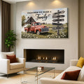 Personalized Family Farmhouse Old Truck Wall Art by Tailored Canvases