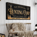 Personalized Family Hunting Camp Sign by Tailored Canvases