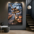 Personalized Family Name Street Sign Halloween Wall Art by Tailored Canvases