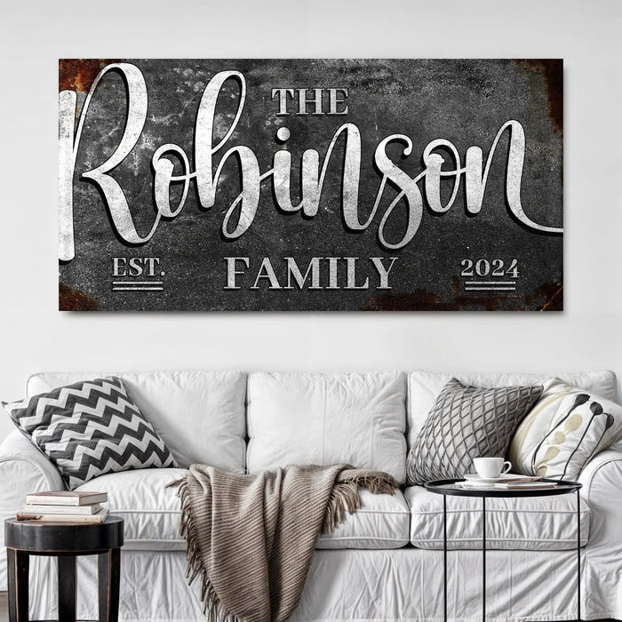 Personalized Family Sign by Tailored Canvases