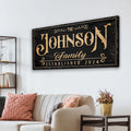 Personalized Family Sign X by Tailored Canvases
