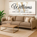 Personalized Family Sign XI by Tailored Canvases