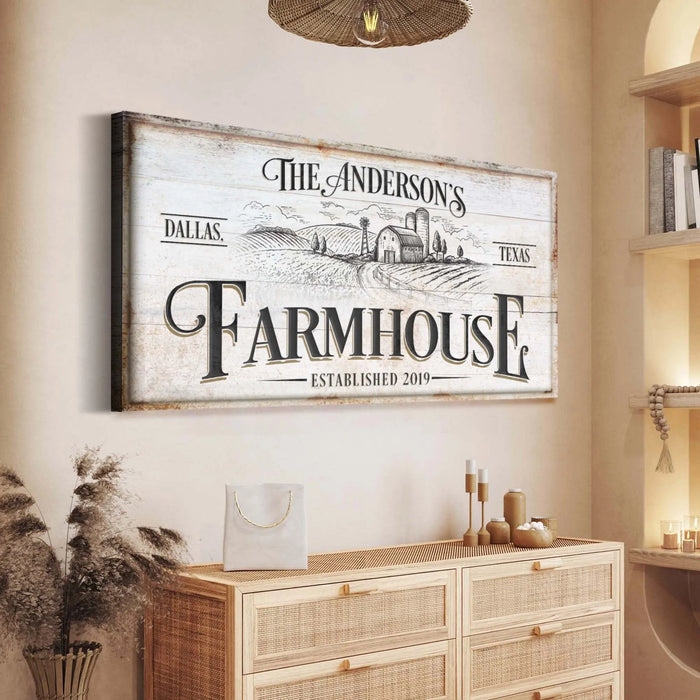 Personalized Farmhouse Sign by Tailored Canvases
