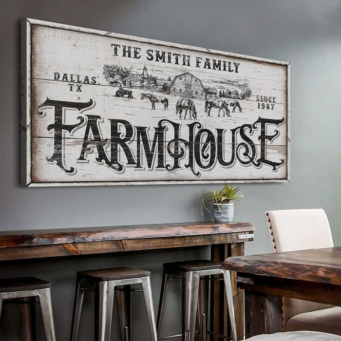 Personalized Farmhouse Sign IV by Tailored Canvases