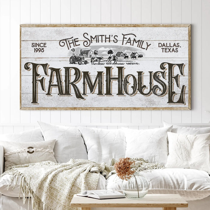 Personalized Farmhouse Sign V by Tailored Canvases