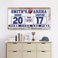 Personalized Football Scoreboard Sign by Tailored Canvases