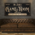 Personalized Game Room Sign by Tailored Canvases