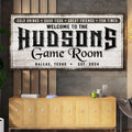 Personalized Game Room Sign IV by Tailored Canvases