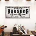 Personalized Game Room Sign IV by Tailored Canvases