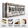 Personalized Game Room Sign IV by Tailored Canvases