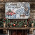 Personalized God Blessed The Broken Road Christmas Sign by Tailored Canvases