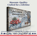 Personalized God Blessed The Broken Road Christmas Sign by Tailored Canvases