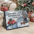 Personalized God Blessed The Broken Road Christmas Sign II by Tailored Canvases