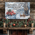 Personalized God Blessed The Broken Road Christmas Sign II by Tailored Canvases