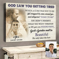 Personalized God Saw You Getting Tired Memorial Sign II by Tailored Canvases