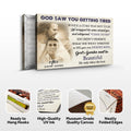 Personalized God Saw You Getting Tired Memorial Sign II by Tailored Canvases