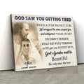 Personalized God Saw You Getting Tired Memorial Sign II by Tailored Canvases