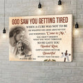 Personalized God Saw You Getting Tired Memorial Sign III by Tailored Canvases