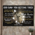 Personalized God Saw You Getting Tired Memorial Sign IV by Tailored Canvases