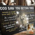 Personalized God Saw You Getting Tired Memorial Sign IV by Tailored Canvases
