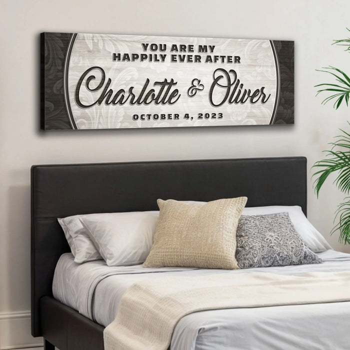 Personalized Happily Ever After Couple Sign III by Tailored Canvases