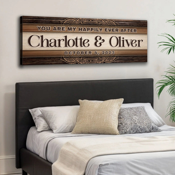 Personalized Happily Ever After Couple Sign IV by Tailored Canvases