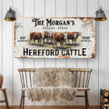 Personalized Hereford Cattle Sign II by Tailored Canvases